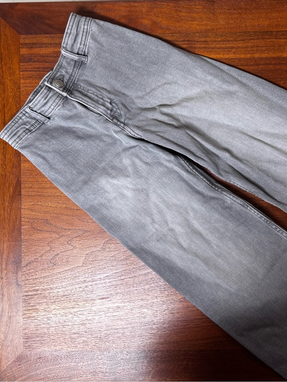 Zara kids light gray denim with frayed hem